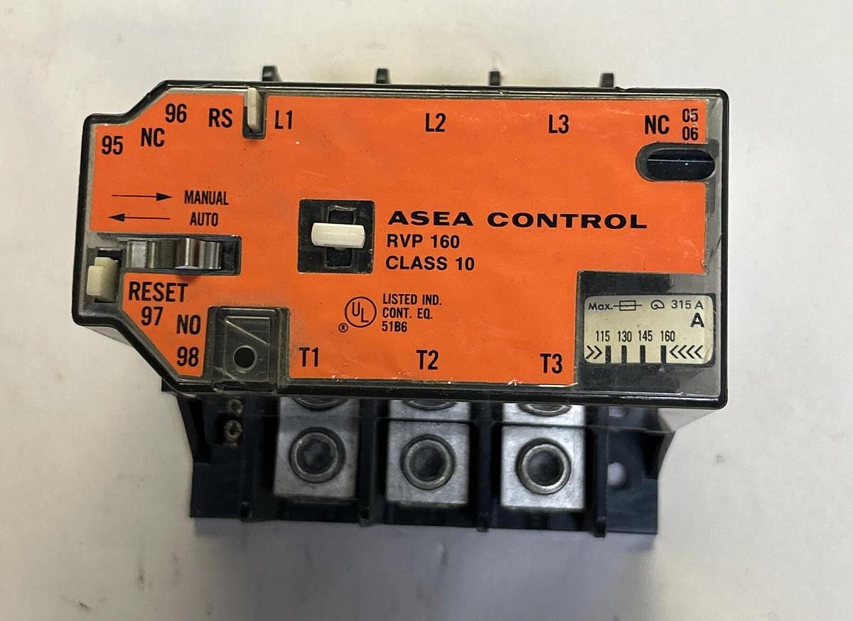 Used ABB,RVP160,CONTROL OVERLOAD RELAY