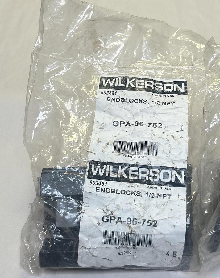 WILKERSON,GPA-96-752,END BLOCKS 1/2INCH NPT LOT OF 2 NOS