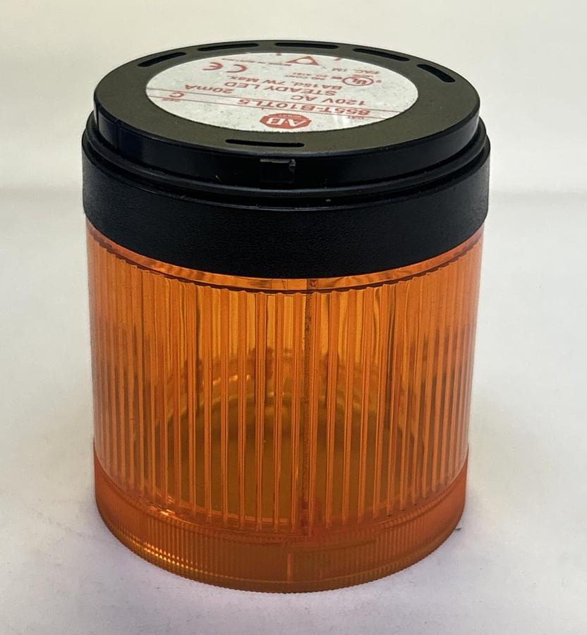 Used ALLEN BRADLEY,855T-B10TL5,AMBER STEADY LED STACK LIGHT NO BULB