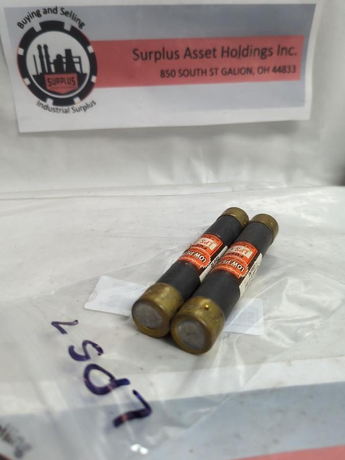 Used COOPER BUSSMANN,LPS-7,LOW-PEAK 7 AMP FUSE LOT OF 2 PRE-OWNED
