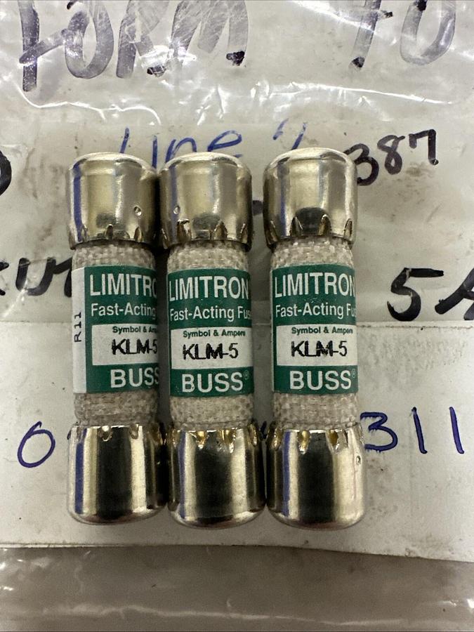Limitron,KLM-5,Fast Acting Fuse LOT of 3