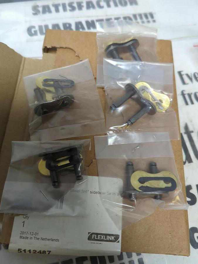 FLEXLINK,5112487,CHAIN CONNECTING LINK 3/4' STEEL 5PC NOS