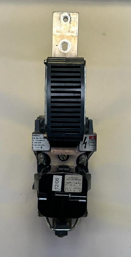 Used HUBBELL,HC14-193-101-592,DC CONTACTOR 1000A 600VDC 250VDC COIL