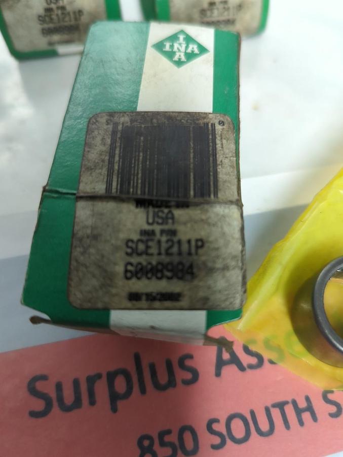 INA,SCE1211P,NEEDLE ROLLER BEARING LOT OF 4 NOS