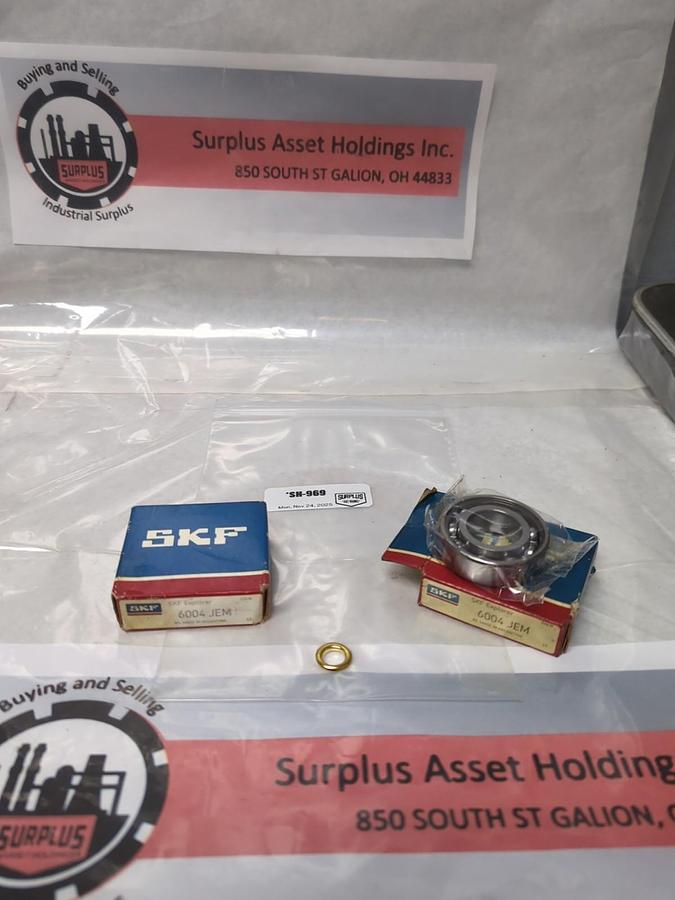 SKF,6004 JEM,DEEP GROOVE BALL BEARING LOT OF 2 NOS