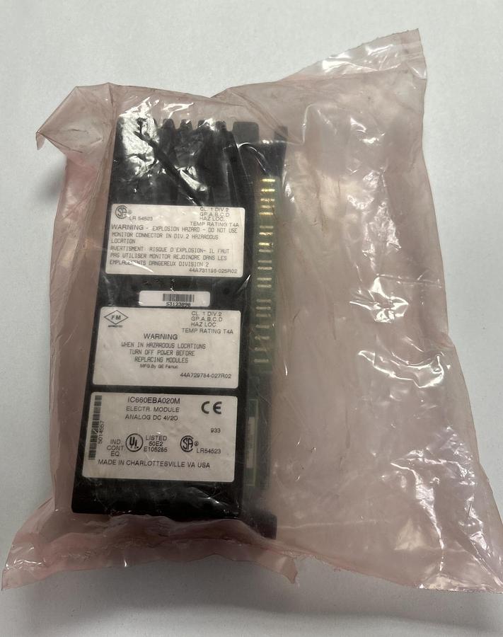 Used GE FANUC,IC660EBA020M,GENIUS BLOCK ANALOG MODULE REFURBISHED