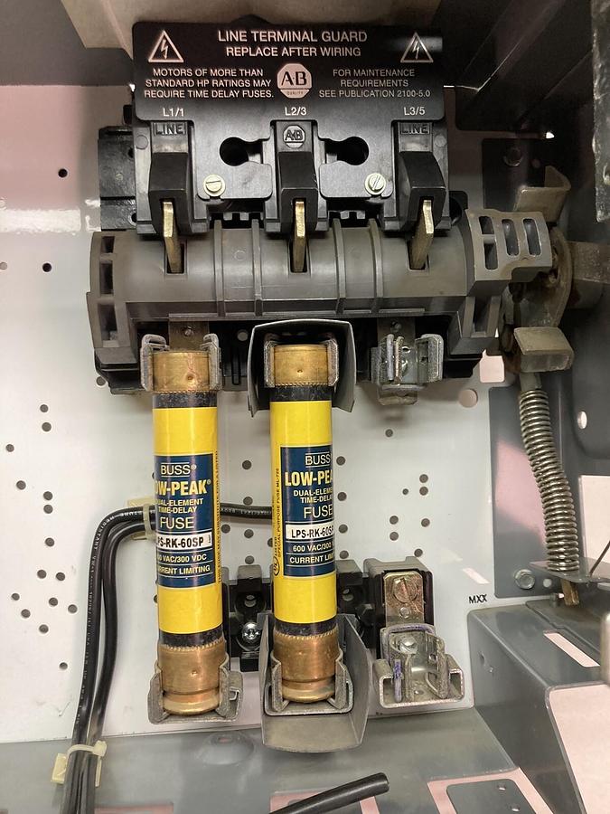 Used Allen Bradley,2100 2196,12 Inch Fused MCC Disconnect Feeder Bucket