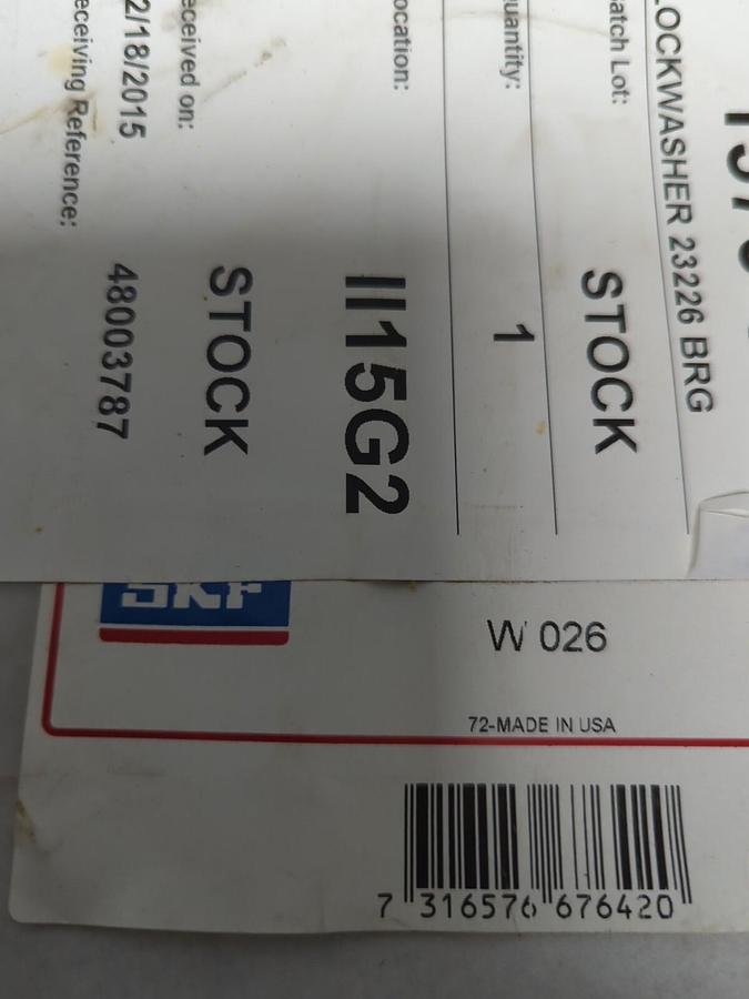 SKF,W026,LOCK WASHER NOS