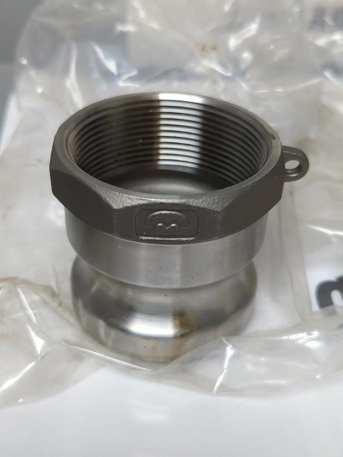 CAM & GROOVE,A-200,SS 316 ADAPTER 2 INCH LOT OF 4 NOS