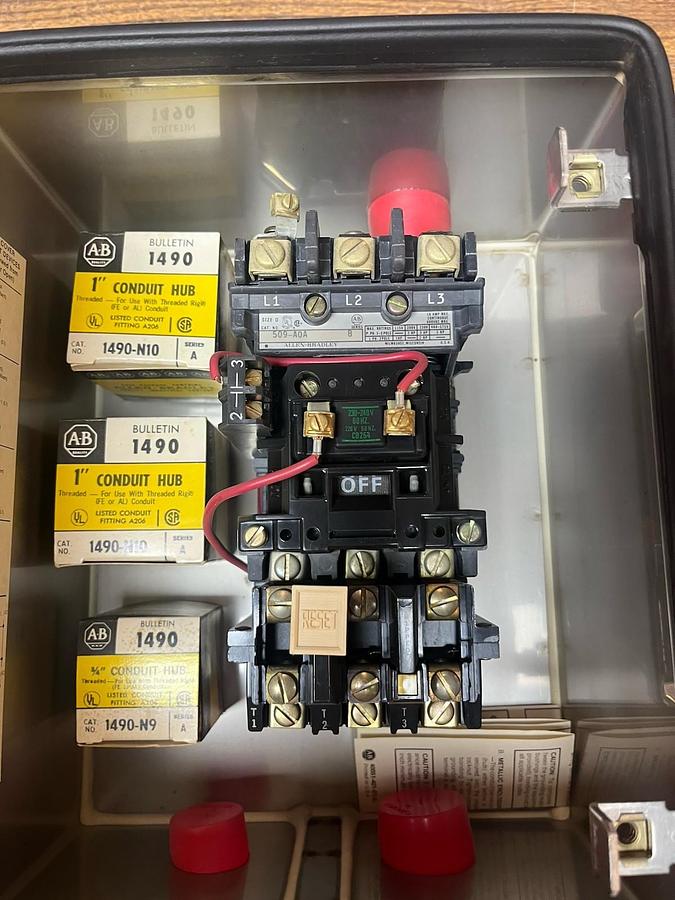 ALLEN BRADLEY,509-ACA,SIZE 0 STAINLESS SS AC MOTOR STARTER NEMA 4 240V COIL