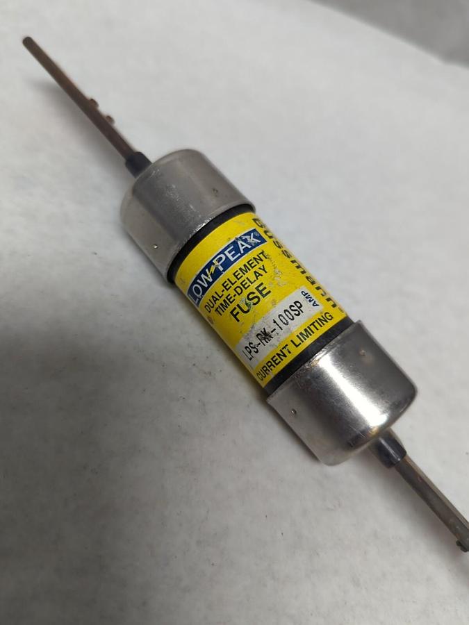Used COOPER BUSSMANN,LPS-RK-100SP,LOW-PEAK 100 AMP FUSE PRE-OWNED