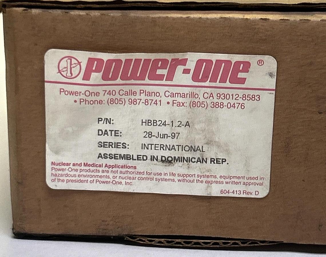 Used POWER-ONE,HBB24-1.2-A,POWER SUPPLY 1.2A NEW