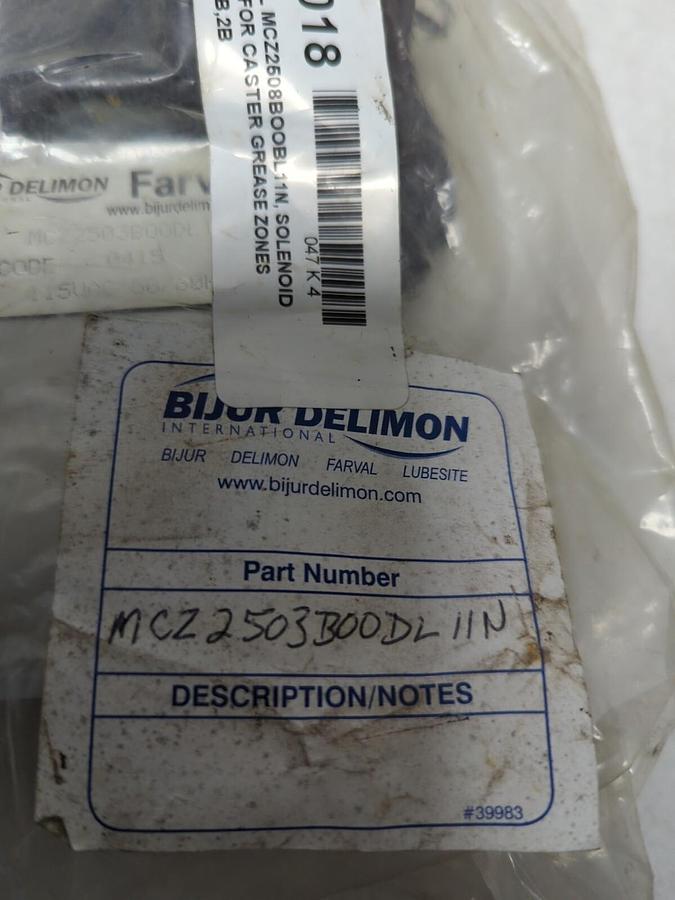 BIJUR DELIMON,MCZ2508BOOBL11N,FARVAL SOLENOID VALVE NOS