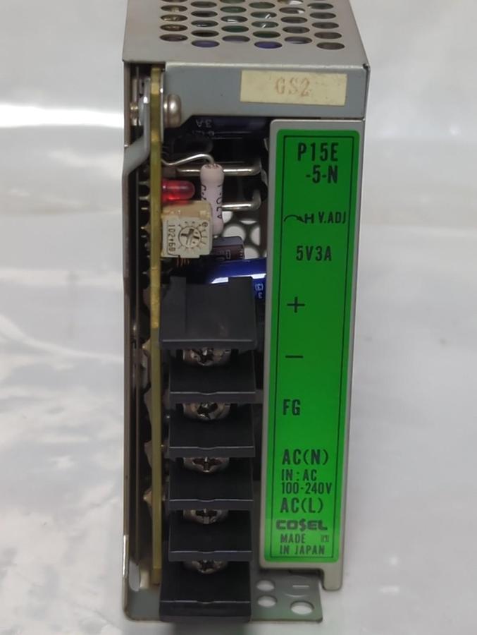 Used COSEL,P15E-5,POWER SUPPLY 5V 3A PRE-OWNED