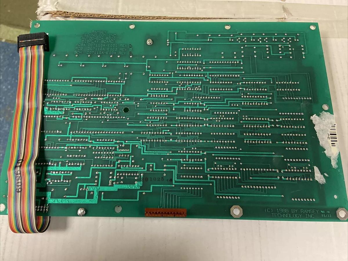 Used Ramsey Technolgy,8000 PCBA D07110A-E001,DISPLAY BOARD Rev D