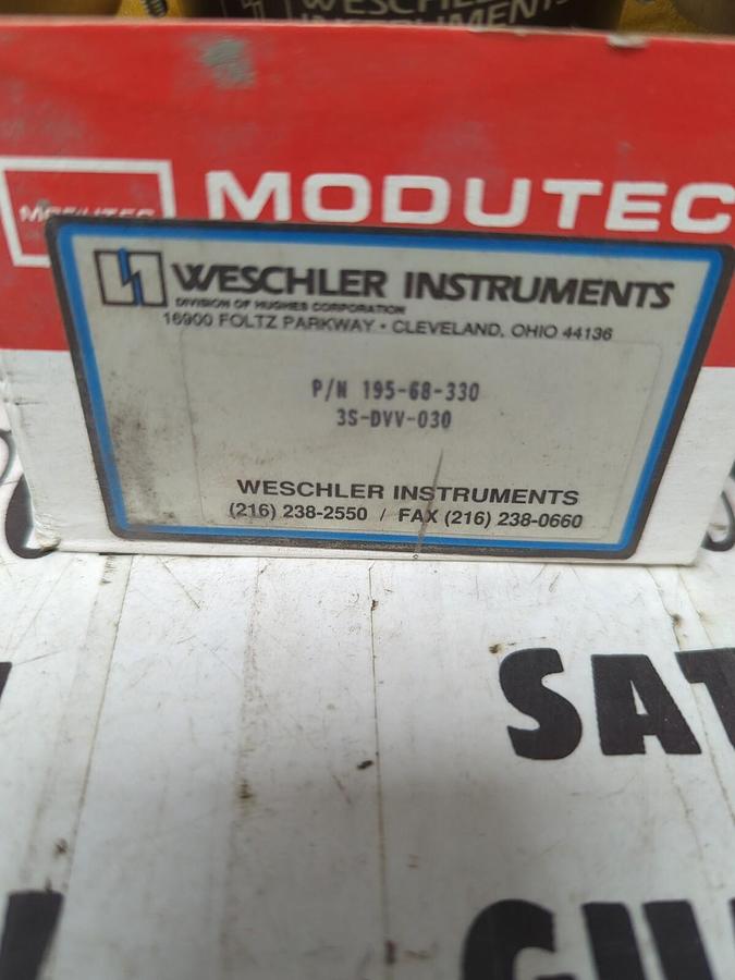 WESCHLER,195-68-330 3S-DVV-030,PANEL METER NOS