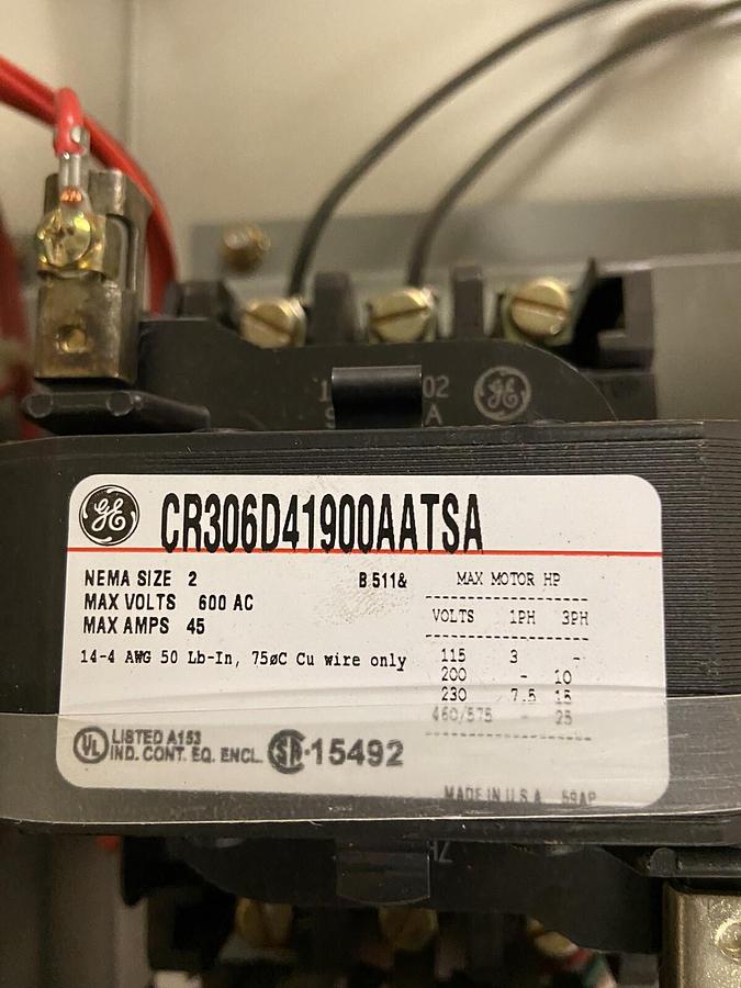 GE,CR306D41900AATSA,Stainless Steel Size 2 Fusible Combination Starter