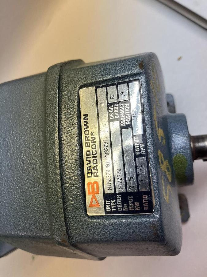 Used RADICON,N100320-0.1-M03208,GEAR SPEED REDUCER INPUT 1HP RATIO 14.71