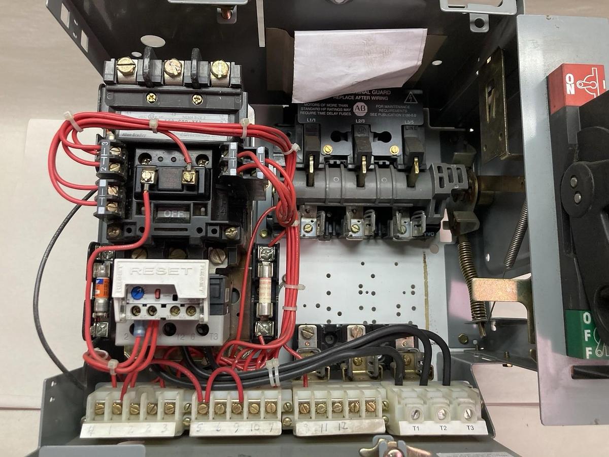 Used Allen-Bradley,2100 2112B,Size 2 FVNR Fused MCC 12 INCH Starter Bucket 480V