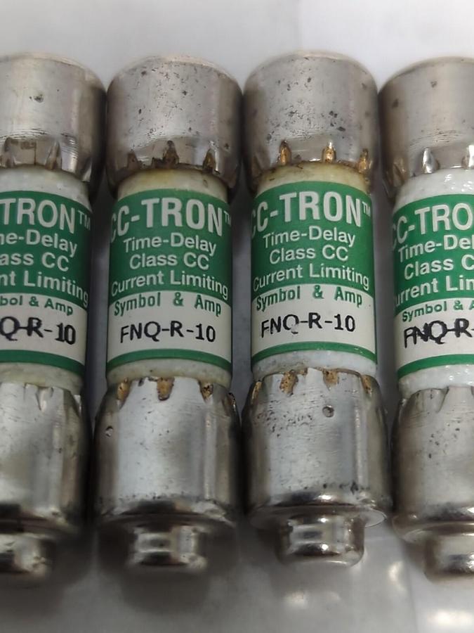 COOPER BUSSMANN,FNQ-R-10,CC-TRON 10 AMP FUSE LOT OF 5 NOS