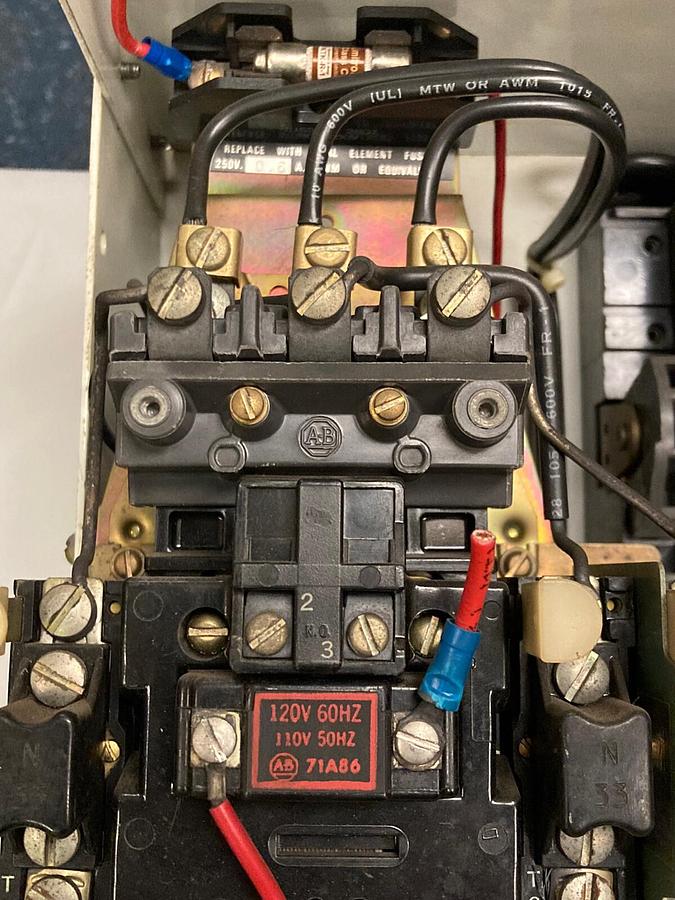 Used Allen-Bradley,2112B,Size 1 MCC 12 INCH Starter Bucket 10 HP 480 Volts