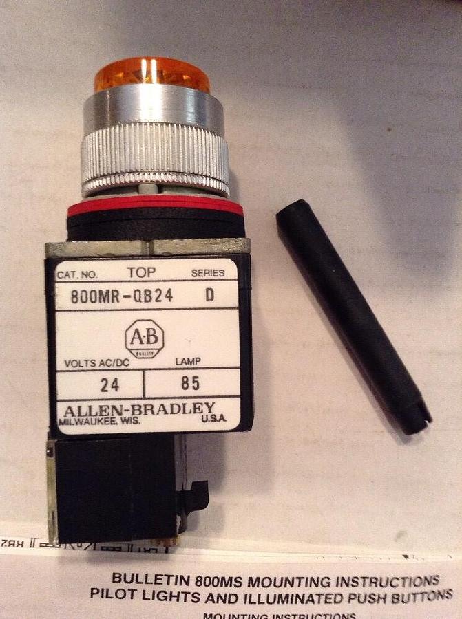 Allen-Bradley,800MR-QB24AA,Push Button Amber Lens