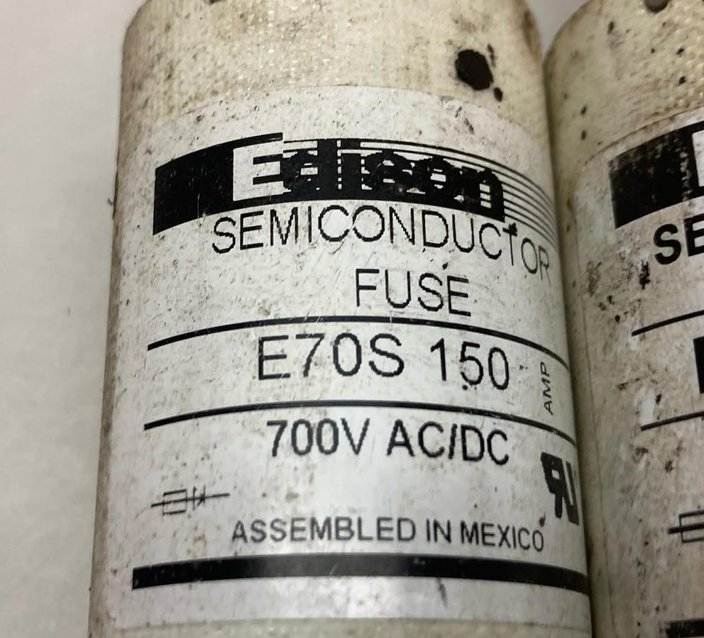 Used Edison,E70S 150,Semiconductor Fuse 700V AC/DC, 300A