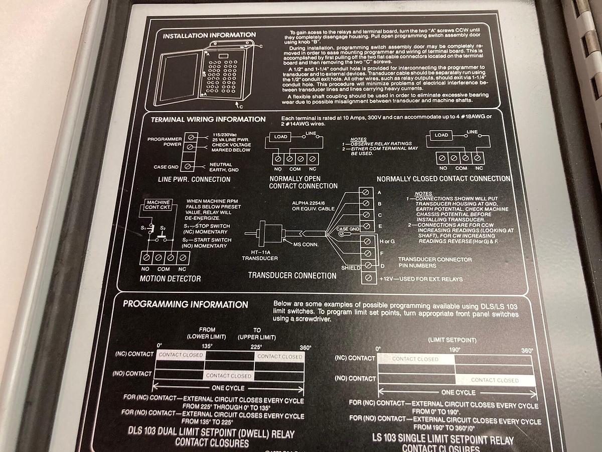 Used C&A Products,DLS103-8R-QD,Programmable Limit Switches