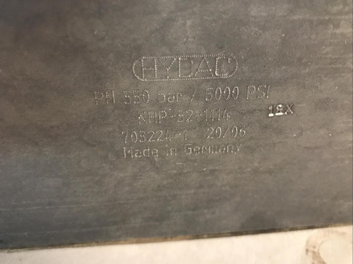 Hydac,KHP-32-1114,Hydraulic Ball Valve 350Bar/5000PSI