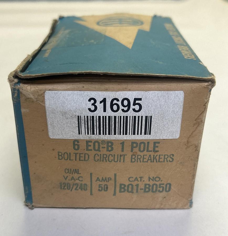 Used SIEMENS ITE,BQ1-B050,CIRCUIT BREAKER 50A 120/240V 1P LOT OF 6
