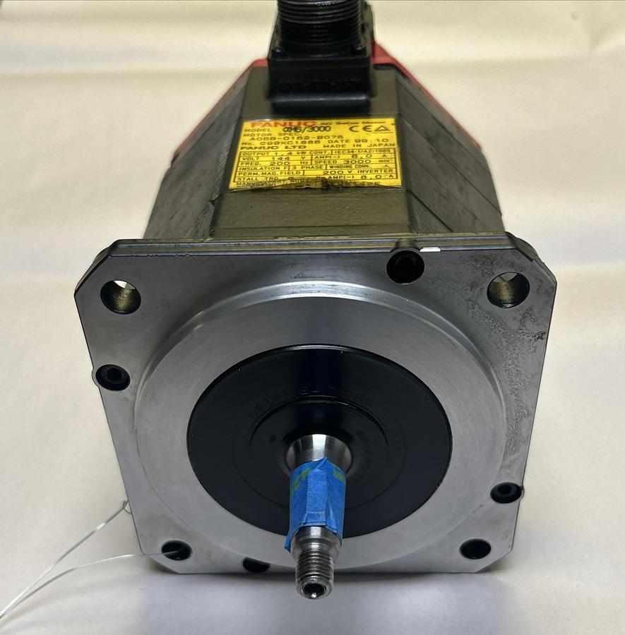Used FANUC,A06B-0162-B075,AC SERVO MOTOR 3000RPM 6A 144V 3PH