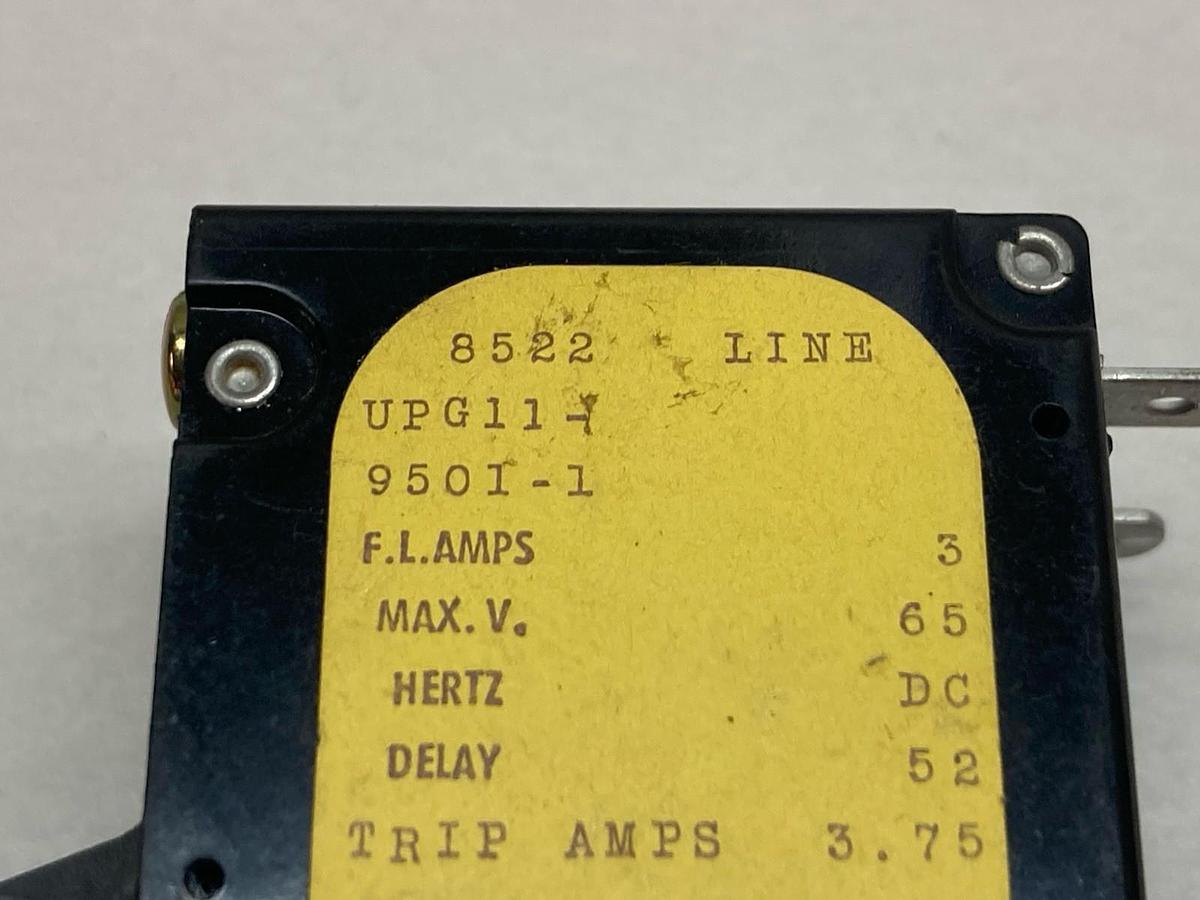 Airpax,UPG11-9501-1,2-Pole Panel Mount Breaker