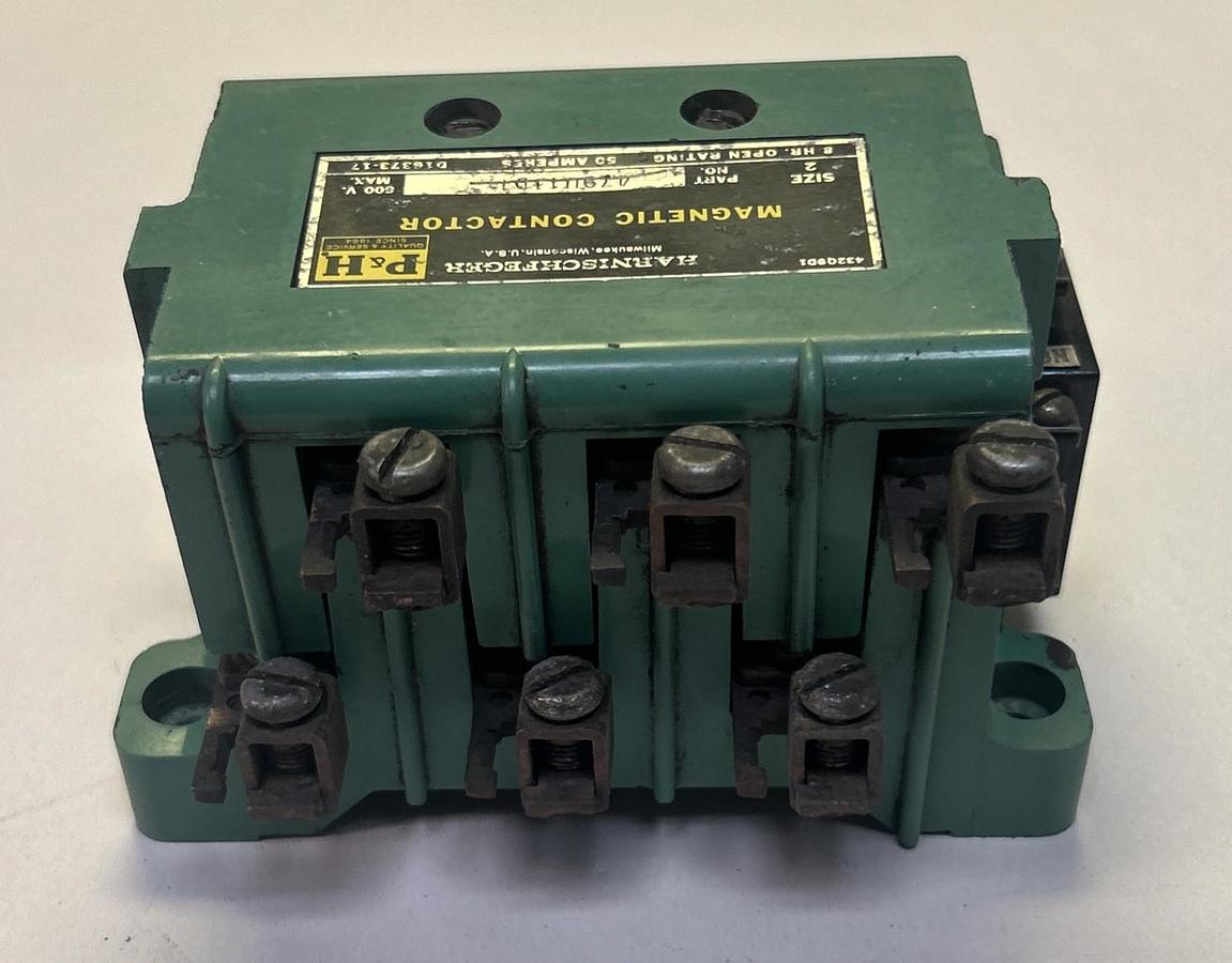 Used P&H,479U11D1,MAGNETIC CONTACTOR SIZE 2 50AMP 600V