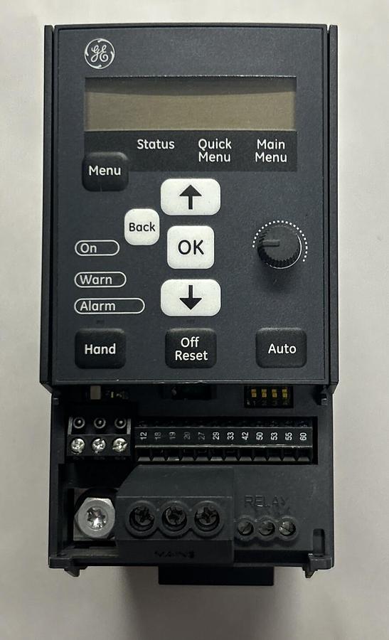 Used GENERAL ELECTRIC,6KLP43F50X9A1,VARIABLE FREQUENCY DRIVE 0.37K 0.5HP