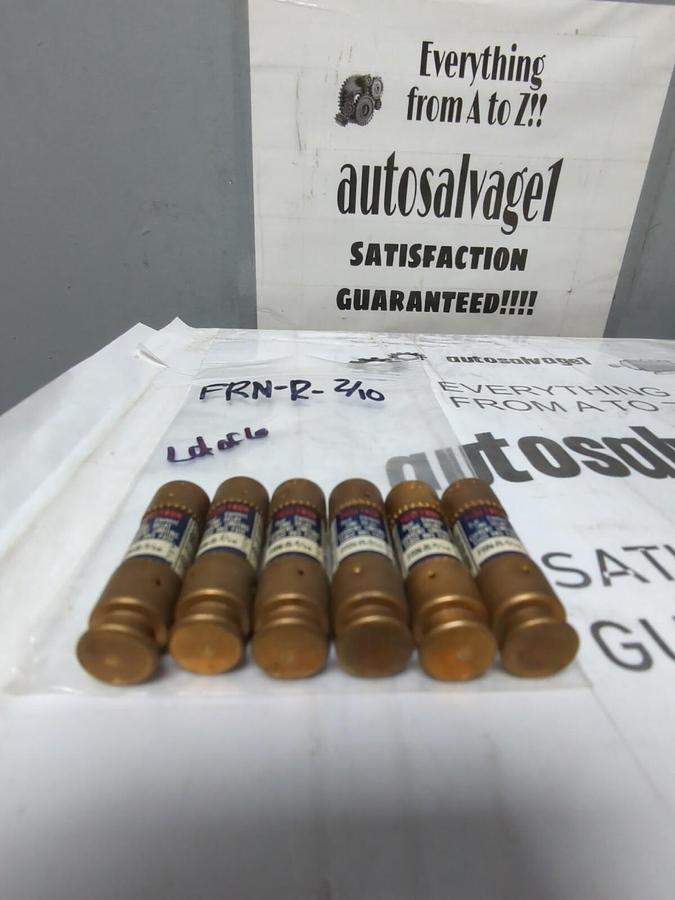 COOPER BUSSMANN,FRN-R-2/10,FUSETRON 2/10 AMP FUSES LOT OF 6 NOS