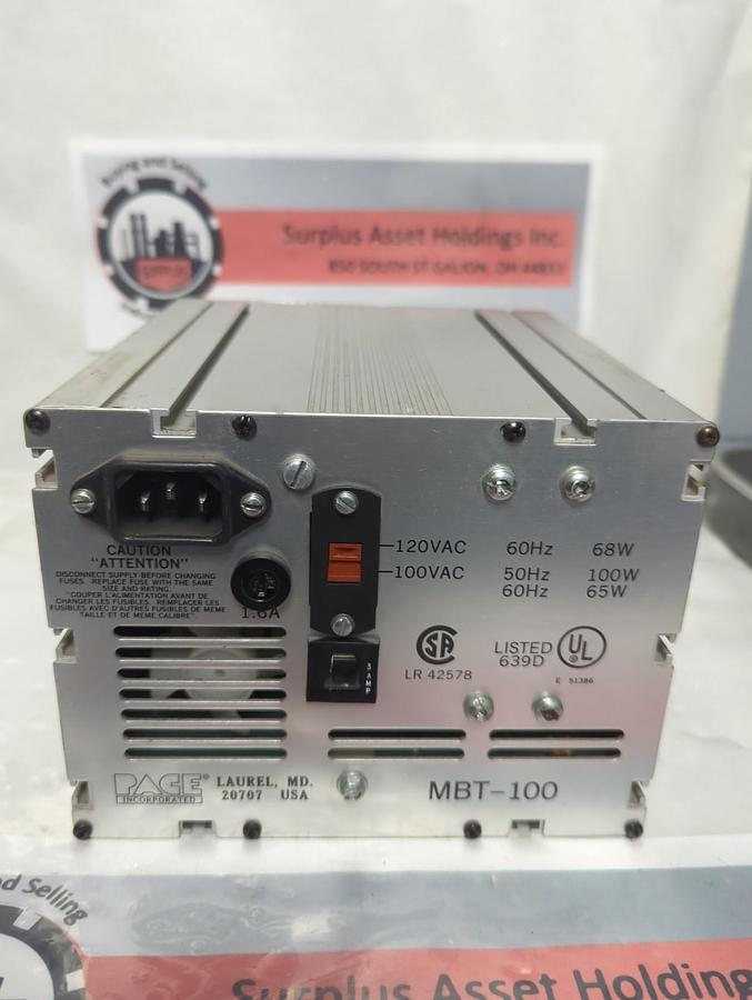 Used PACE,7008-0153,MBT-100 DESOLDERING STATION POWER UNIT PRE-OWNED