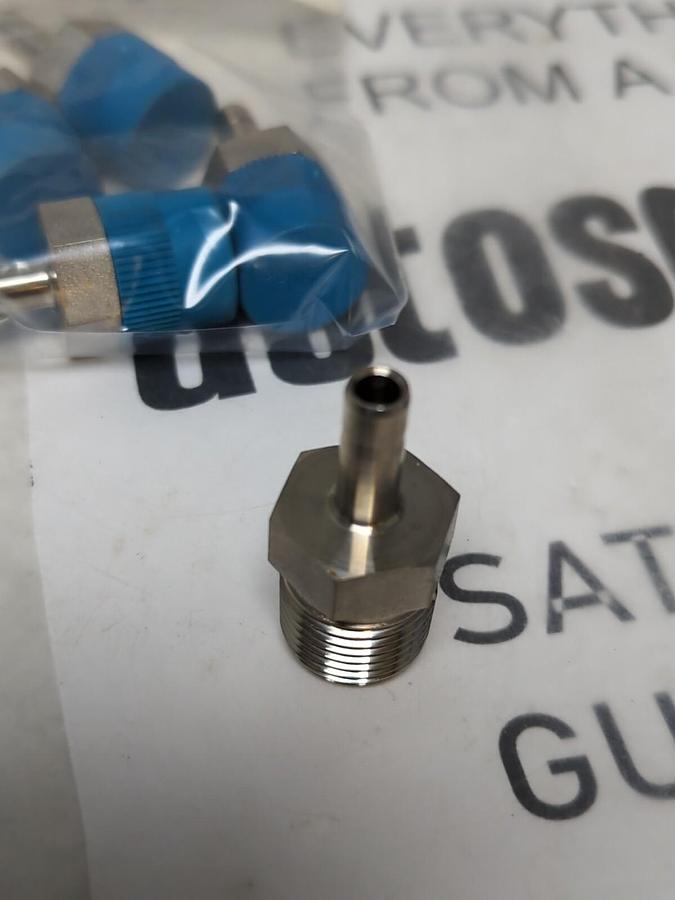 SWAGELOK,SS-4-TA-1-6,1/4TX3/8MNPT,MALE ADAPTER LOT OF 5 NOS