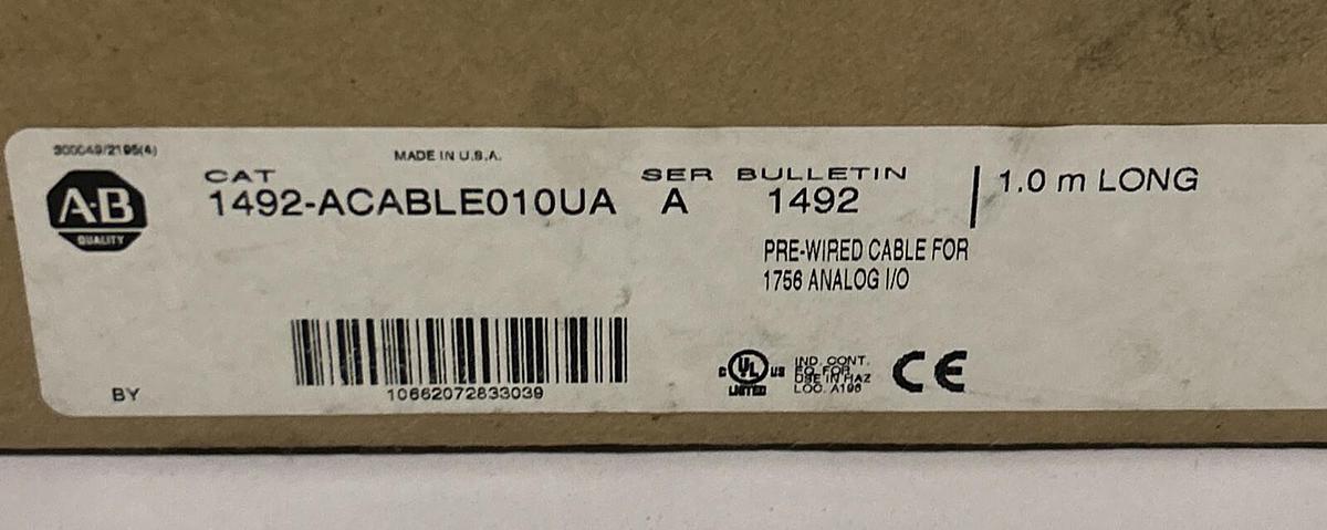 Used ALLEN BRADLEY,1492-ACABLE010UA,ANALOG CABLE NEW