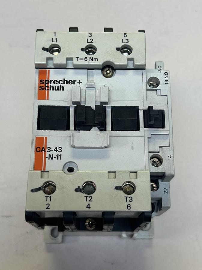 Used SPRECHER + SCHUH,CA3-43-N-11,CONTACTOR 110/120V COIL