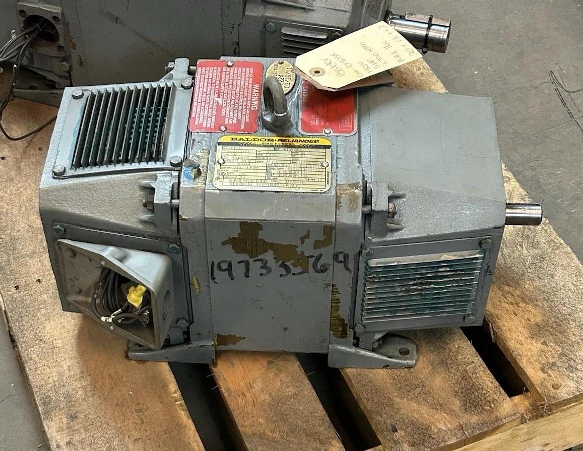 Used BALDOR,D1803R,DC MOTOR 3HP 1750RPM 180VDC FR DC0189ATY