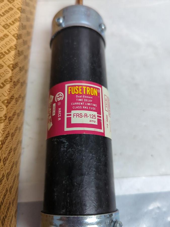Used COOPER BUSSMANN,FRS-R-125,FUSETRON 125 AMP FUSE NOS