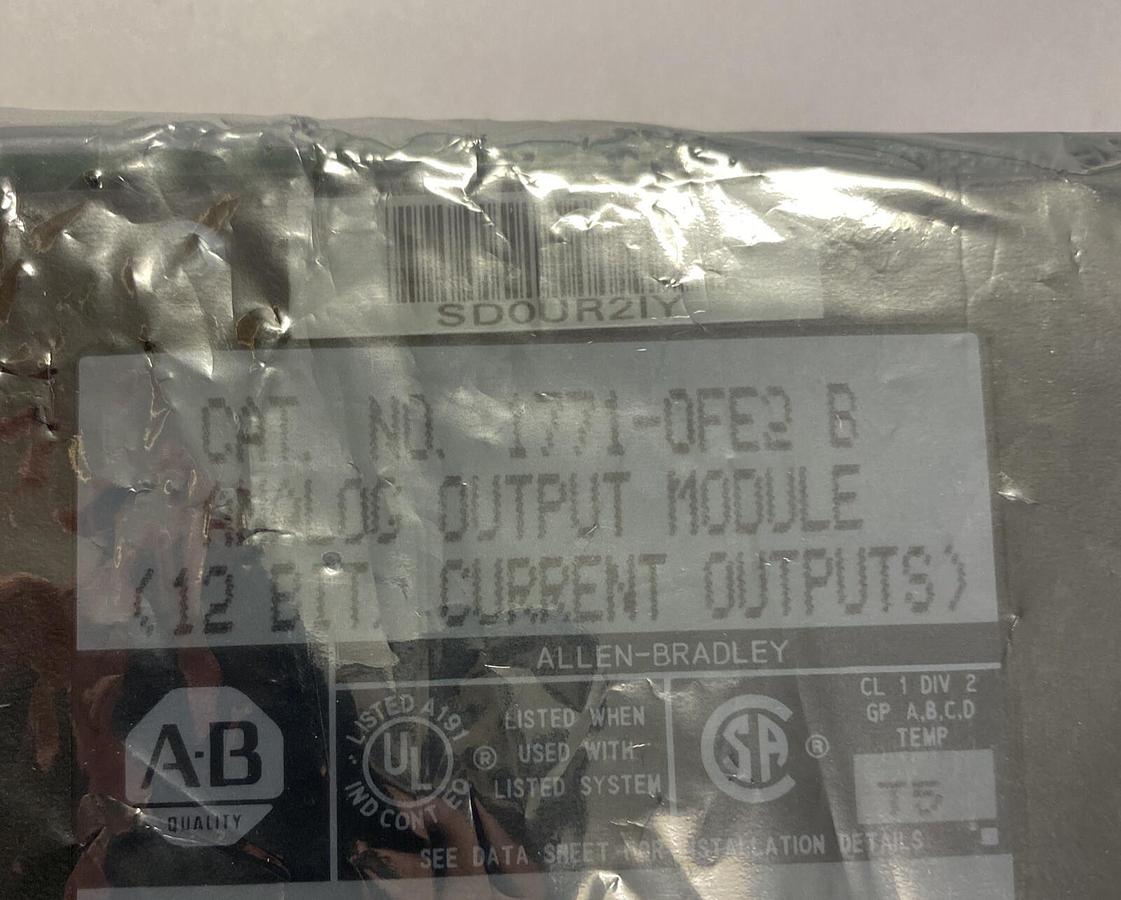 Used ALLEN BRADLEY,1771-OFE2,SER B ANALOG OUTPUT MODULE REFURBISHED