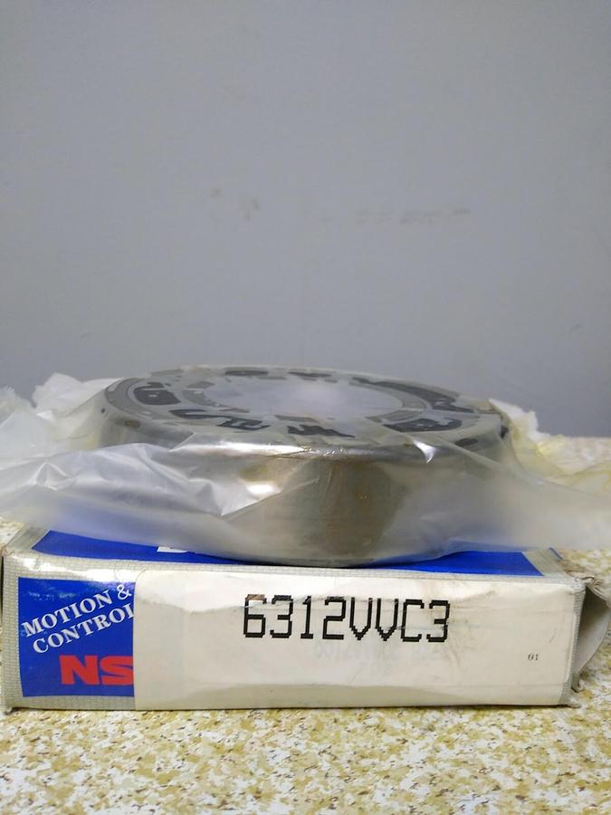 Used NSK,6312VVC3,Deep Groove Ball Bearing NOS