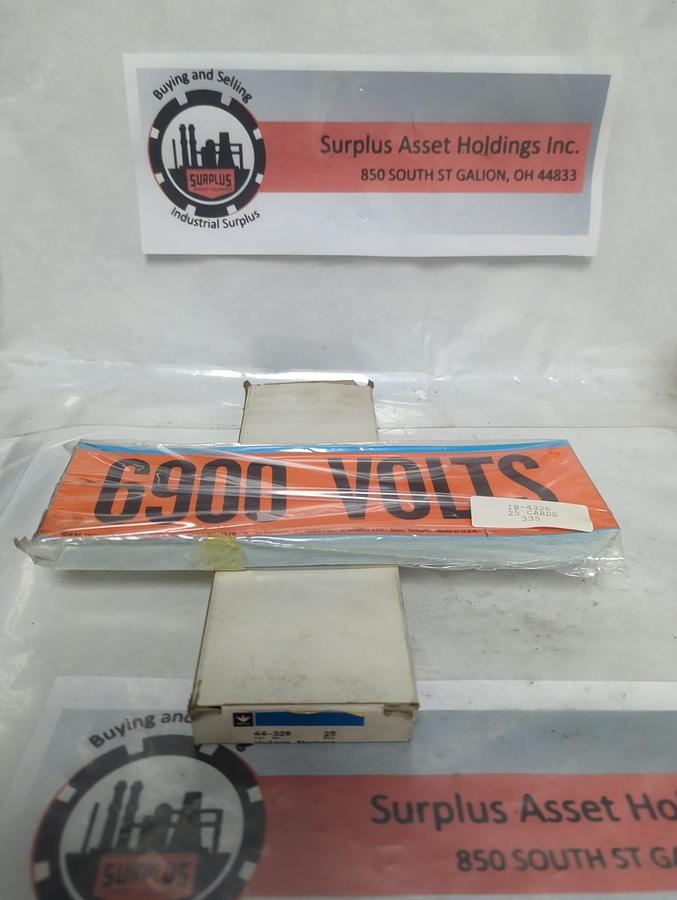 IDEAL,44-326,VOLTAGE MARKERS 6900 VOLT PACK OF 25 PCS NOS