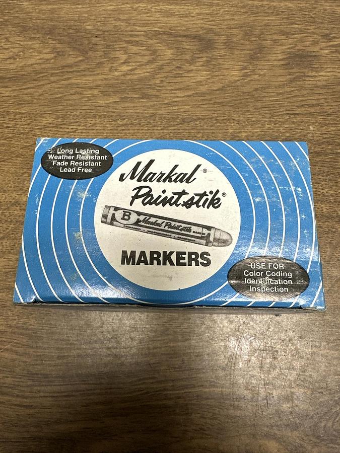 Used Markal Paintstik,80220-B,Pink Solid Marking Crayon Box of 12