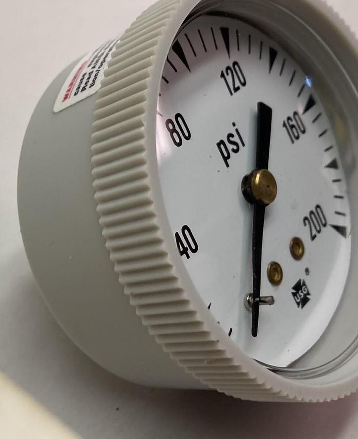 US Gauge,P/N 4x516,Pressure Gauge 0-200psi