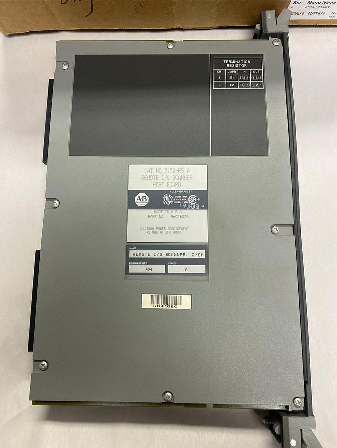 Used ALLEN BRADLEY,5150-RS,SER A REMOTE I/O SCANNER HOST BOARD REFURBISHED