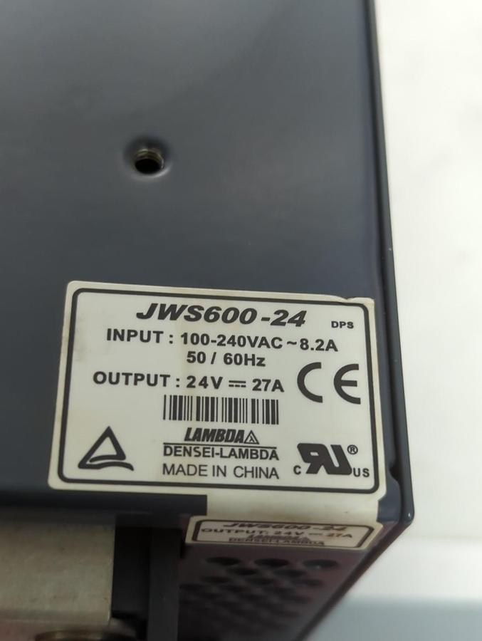 Used LAMBDA,JWS600-24,POWER SUPPLY 100-240VAC-8.2A PRE-OWNED