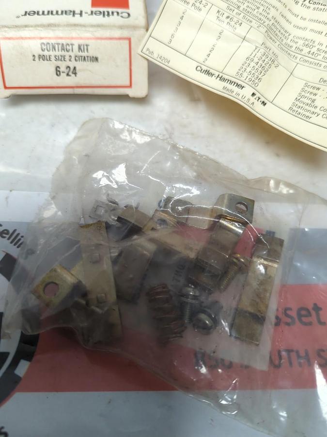 CUTLER HAMMER,6-24,CONTACT KIT 2-POLE SIZE 2 CITATION NOS