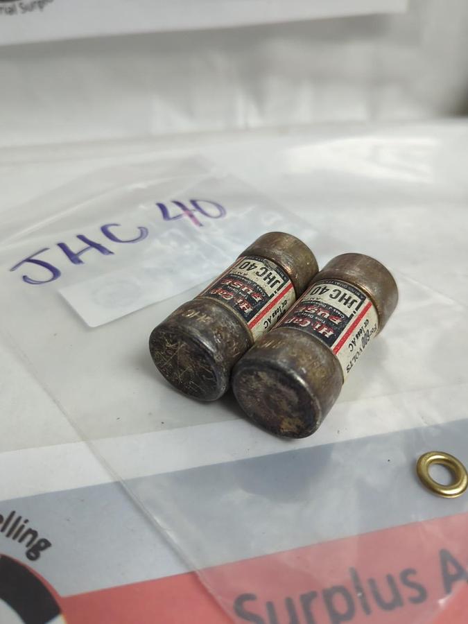 Used COOPER BUSSMANN,JHC-40,HIGH-CAP 40 AMP FUSE LOT OF 2 PRE-OWNED